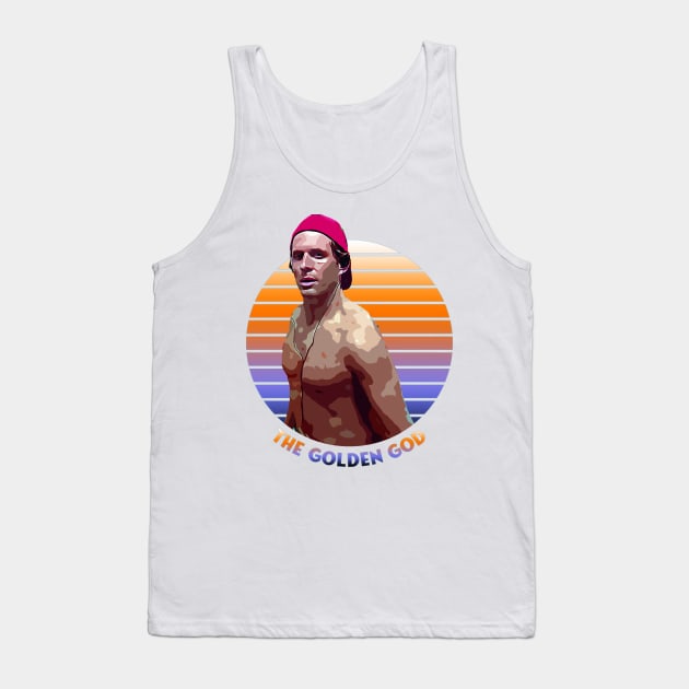 Golden God Retro Tank Top by Tv Moments